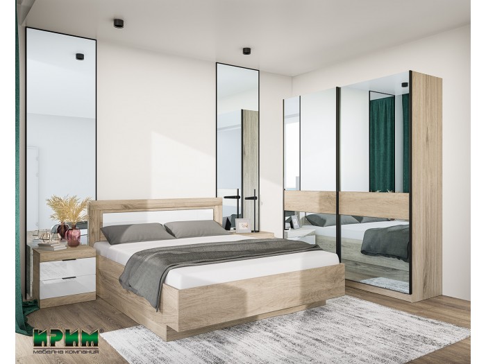 Спален комплект Сити 7076 + Сити 1035